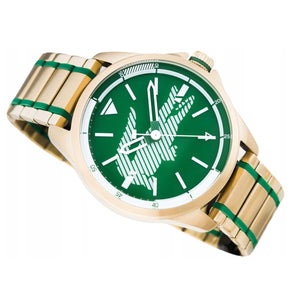 Lacoste Capbreton Green Dial Two Tone Steel Strap Watch for Men- 2010962 Authentic Buy Shop Now