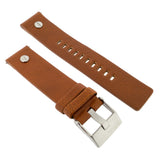 Diesel Mini Daddy Silver Dial Brown Leather Strap Watch For Men - DZ7309 Authentic Buy Shop Now