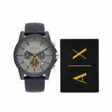 Armani Exchange Outerbanks Chronograph Grey Dial Grey Silicone Strap Watch For Men - AX7123 Authentic Buy Shop Now