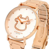 Coach Perry White Dial Rose Gold Steel Strap Watch for Women - 14503708 Authentic Buy Shop Now