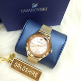 Swarovski Octea Nova Silver Dial Gold Mesh Bracelet Watch for Women - 5430417 Authentic Buy Shop Now