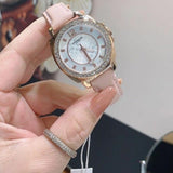 Coach Boyfriend Mother of Pearl White Dial Pink Leather Strap Watch for Women - 14503151 Authentic Buy Shop Now