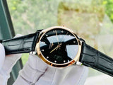 Longines Record Black Dial Black Leather Strap Watch for Men - L2.821.5.57.2 Authentic Buy Shop Now