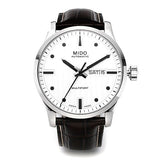 Mido Multifort Automatic Silver Dial Black Leather Strap Watch For Men - M005.430.16.031.80 Authentic Buy Shop Now