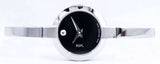 Movado Bela Black Dial Silver Steel Strap Watch For Women - 0606595 Authentic Buy Shop Now