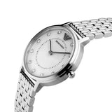 Emporio Armani Kappa Mother of Pearl Dial Silver Mesh Bracelet Watch For Women - AR2511 Authentic Buy Shop Now