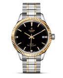 Tudor Style Automatic Diamonds Black Dial Two Tone Steel Strap Watch for Men - M12713-00011 Authentic Buy Shop Now