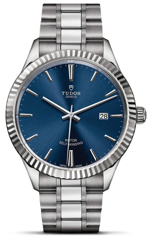 Tudor Style Automatic Blue Dial Silver Steel Strap Watch for Men - M12710-0013 Authentic Buy Shop Now