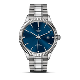 Tudor Style Automatic Diamonds Blue Dial Silver Steel Strap Watch for Men - M12710-0017 Authentic Buy Shop Now