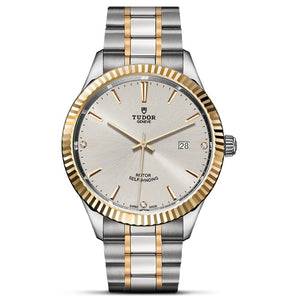 Tudor Style Automatic Silver Dial Two Tone Steel Strap Watch for Men - M12713-0003 Authentic Buy Shop Now