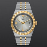 Tudor Royal Diamonds Automatic Grey Dial Two Tone Steel Strap Watch for Men - M28603-0002 Authentic Buy Shop Now