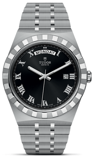 Tudor Royal Automatic Black Dial Silver Steel Strap Watch for Men - M28600-0003 Authentic Buy Shop Now