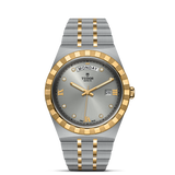 Tudor Royal Diamonds Automatic Grey Dial Two Tone Steel Strap Watch for Men - M28603-0002 Authentic Buy Shop Now