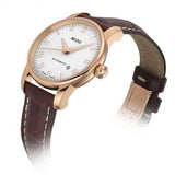 Mido Baroncelli III Automatic White Dial Brown Leather Strap Watch For Women - M7600.3.26.8 Authentic Buy Shop Now