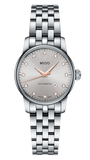 Mido Baroncelli III Automatic Silver Dial Silver Steel Strap Watch For Women - M7600.4.21.1 Authentic Buy Shop Now