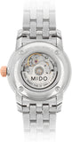 Mido Baroncelli III Automatic Diamonds White Dial Silver Steel Strap Watch For Women - M7600.4.66.1 Authentic Buy Shop Now