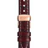 Mido Baroncelli III Automatic Silver Dial Brown Leather Strap Watch For Women - M7600.2.21.8 Authentic Buy Shop Now