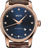 Mido Baroncelli Automatic Midnight Blue Dial Brown Leather Strap Watch For Women - M7600.3.65.8 Authentic Buy Shop Now