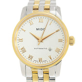 Mido Baroncelli III Automatic White Dial Two Tone Steel Strap Watch For Women - M7600.9.26.1 Authentic Buy Shop Now