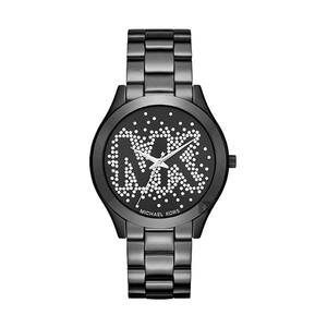 Michael Kors Slim Runway Black Dial Black Steel Strap Watch for Women - MK3589 Authentic Buy Shop Now
