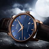 Mido Baroncelli III Automatic Blue Dial Brown Leather Strap Watch For Men - M8600.3.15.8 Authentic Buy Shop Now