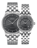 Mido Baroncelli III Automatic Grey Dial Silver Steel Strap Watch For Women - M7600.4.13.1 Authentic Buy Shop Now