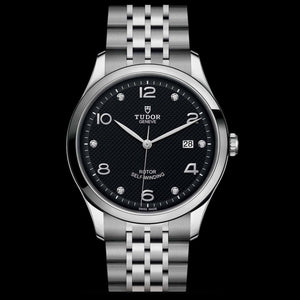 Tudor 1926 Automatic Diamonds Black Dial Silver Steel Strap Watch for Men - M91650-0004 Authentic Buy Shop Now