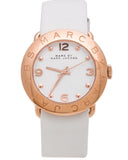 Marc Jacobs Amy White Dial White Leather Strap Watch for Women - MBM1180 Authentic Buy Shop Now