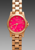 Marc Jacobs Henry Dinky Pink Dial Rose Gold Steel Strap Watch for Women - MBM3203 Authentic Buy Shop Now