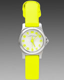 Marc Jacobs Henry White Dial Neon Yellow Rubber Strap Watch for Women - MBM1235 Authentic Buy Shop Now