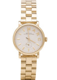 Marc Jacobs Baker White Dial Gold Steel Strap Watch for Women - MBM3247 Authentic Buy Shop Now