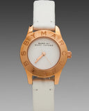 Marc Jacobs Mini Blade White Dial White Leather Strap Watch for Women - MBM1207 Authentic Buy Shop Now