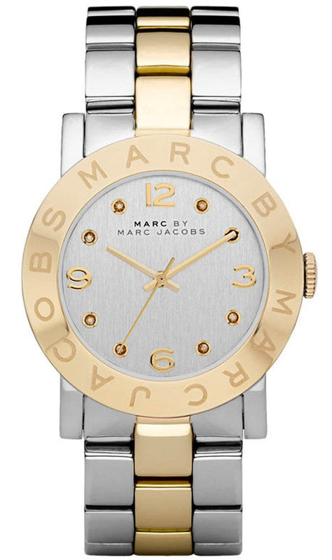 Marc Jacobs Amy Silver Dial Two Tone Steel Strap Watch for Women - MBM3139 Authentic Buy Shop Now