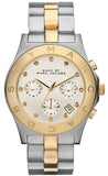 Marc Jacobs Blade Chronograph Silver Dial Two Tone Steel Strap Watch for Women - MBM3177 Authentic Buy Shop Now