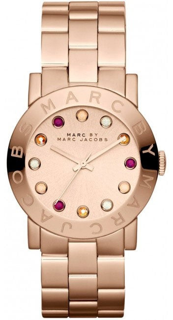 Marc Jacobs Amy Dexter Rose Gold Dial Rose Gold Steel Strap Watch for Women - MBM3216 Authentic Buy Shop Now