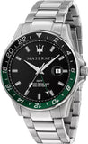 Maserati SFIDA Chronograph Black Dial Silver Steel Strap Watch For Men - R8853140005 Authentic Buy Shop Now