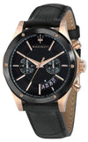 Maserati Circuito Black Dial Black Leather Strap Watch For Men - R8871627001 Authentic Buy Shop Now