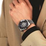 Maserati SFIDA Automatic Skeleton Blue Dial Silver Steel Strap Watch For Men - R882314001 Authentic Buy Shop Now