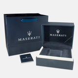 Maserati Stile Chronograph Black Dial Silver Steel Strap Watch For Men - R8873642010 Authentic Buy Shop Now