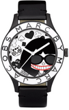 Marc Jacobs White & Black Dial Black Leather Strap Watch for Women - MBM1148 Authentic Buy Shop Now