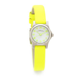 Marc Jacobs Henry White Dial Neon Yellow Rubber Strap Watch for Women - MBM1235 Authentic Buy Shop Now