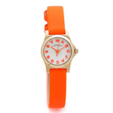Marc Jacobs Henry Dinky White Dial Orange Leather Strap Watch for Women - MBM1236 Authentic Buy Shop Now
