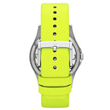 Marc Jacobs Henry Skeleton Neon Yellow Dial Yellow Leather Strap Watch for Women - MBM1242 Authentic Buy Shop Now