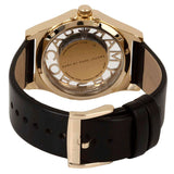 Marc Jacobs Henry Skeleton Black Dial Black Leather Strap Watch for Women - MBM1246 Authentic Buy Shop Now