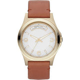 Marc Jacobs Baby Dave White Dial Brown Leather Strap Watch for Women - MBM1261 Authentic Buy Shop Now