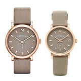 Marc Jacobs Baker Grey Dial Grey Leather Strap Watch for Women - MBM1318 Authentic Buy Shop Now