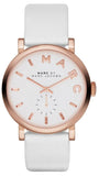 Marc Jacobs Baker White Dial White Leather Strap Watch for Women - MBM1283 Authentic Buy Shop Now
