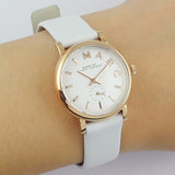 Marc Jacobs Baker White Dial White Leather Strap Watch for Women - MBM1284 Authentic Buy Shop Now