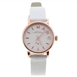Marc Jacobs Baker White Dial White Leather Strap Watch for Women - MBM1284 Authentic Buy Shop Now