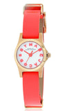Marc Jacobs Henry Dinky White Dial Orange Leather Strap Watch for Women - MBM1236 Authentic Buy Shop Now